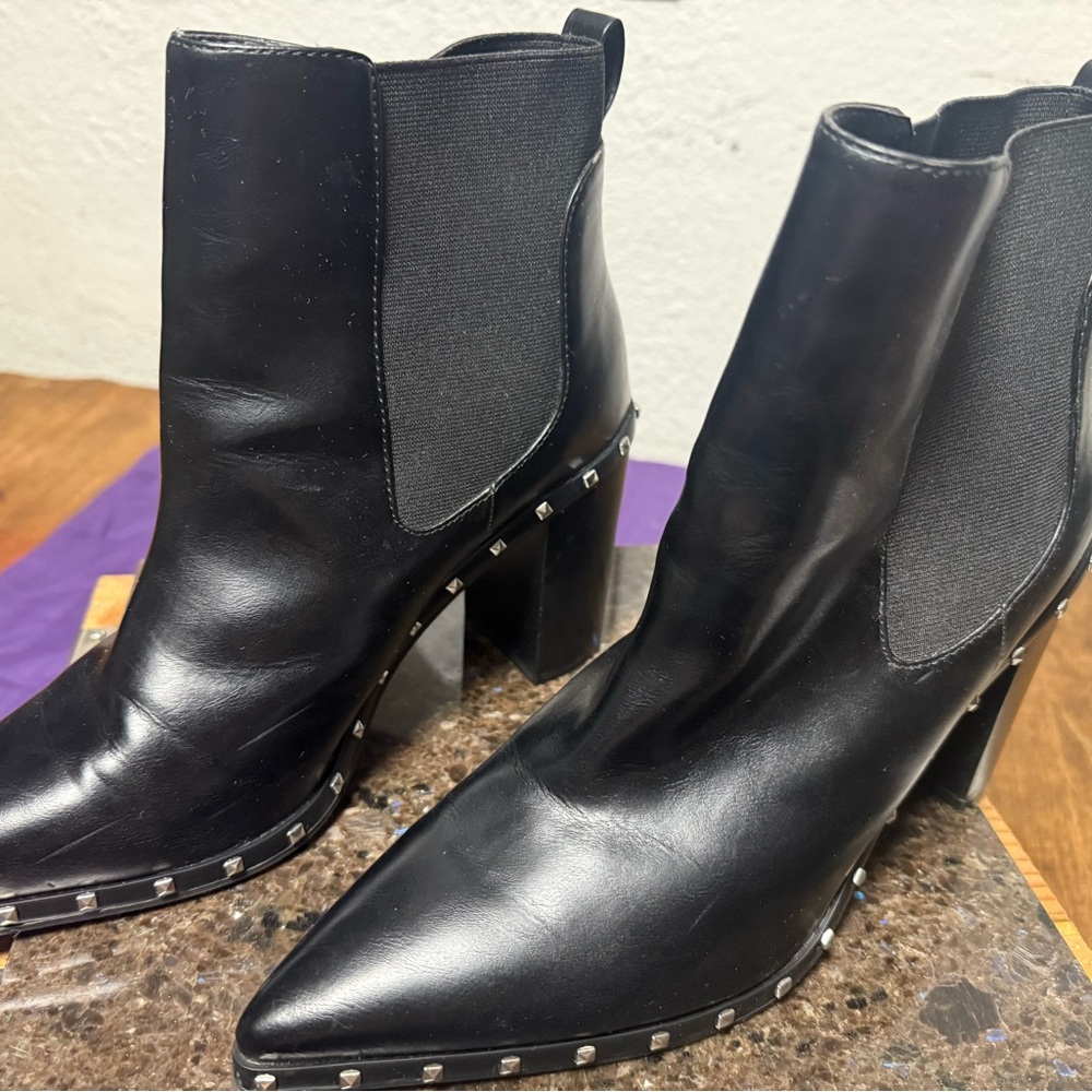Black Studded Ankle Boots Charles by Charles David